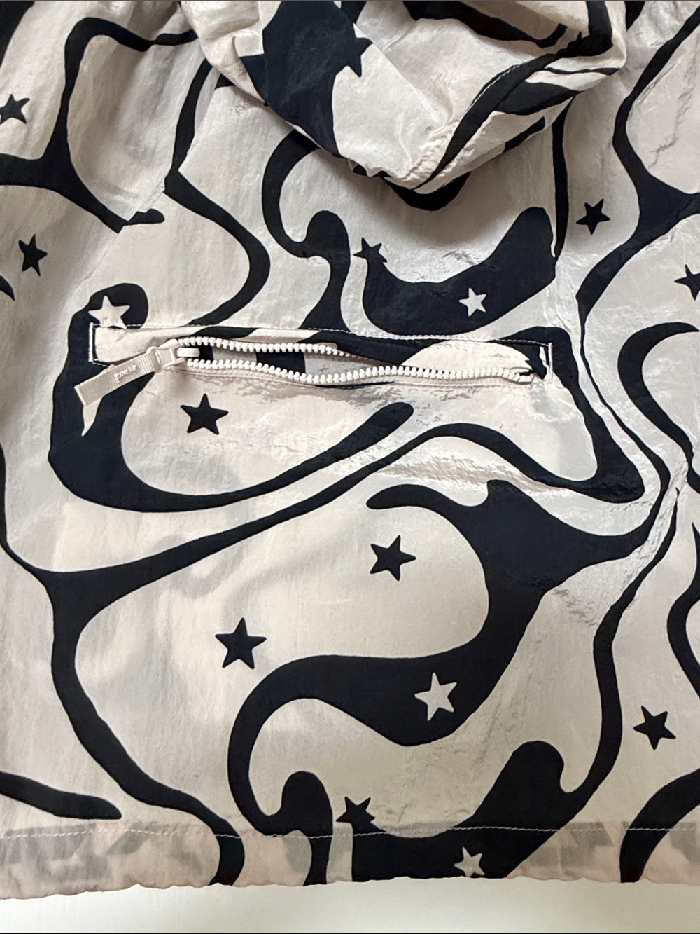 JoyLab Black & Cream Printed Hooded Jacket - Picture 11 of 11